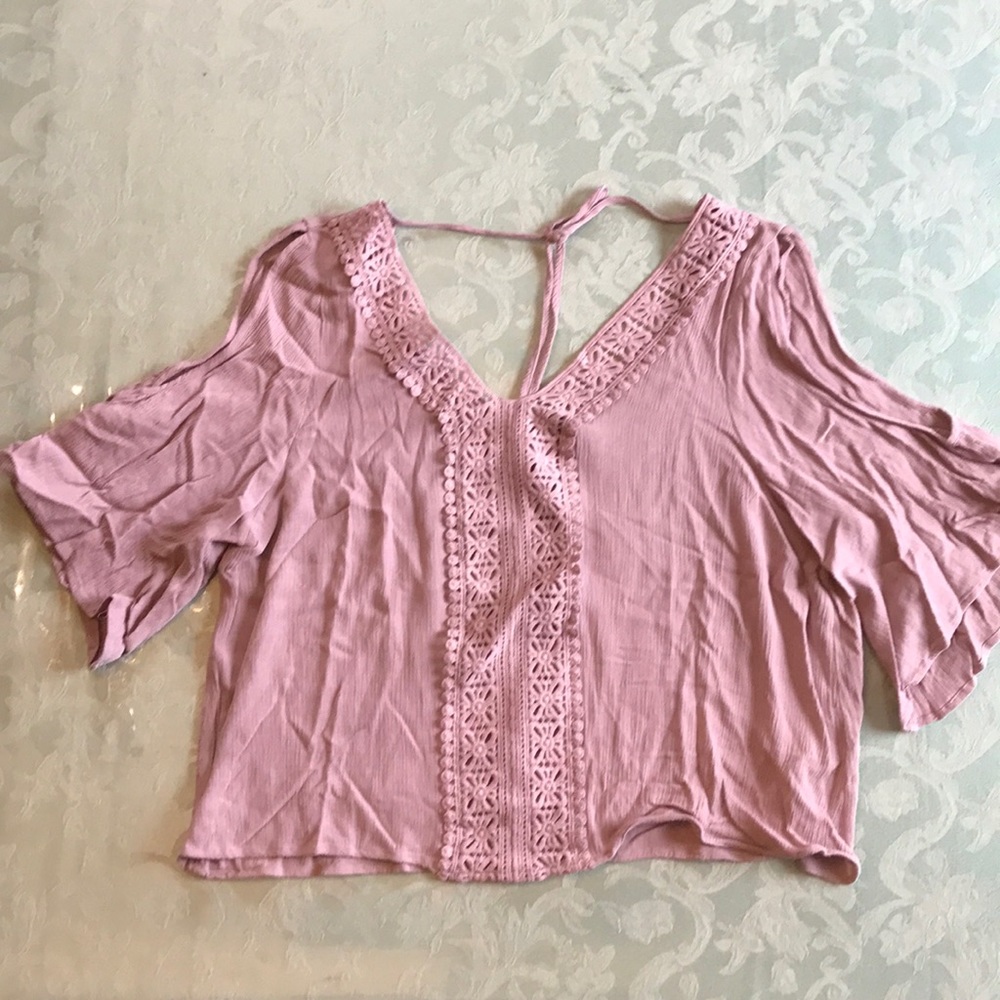 Charlotte Russe Cold Shoulder Boho Top